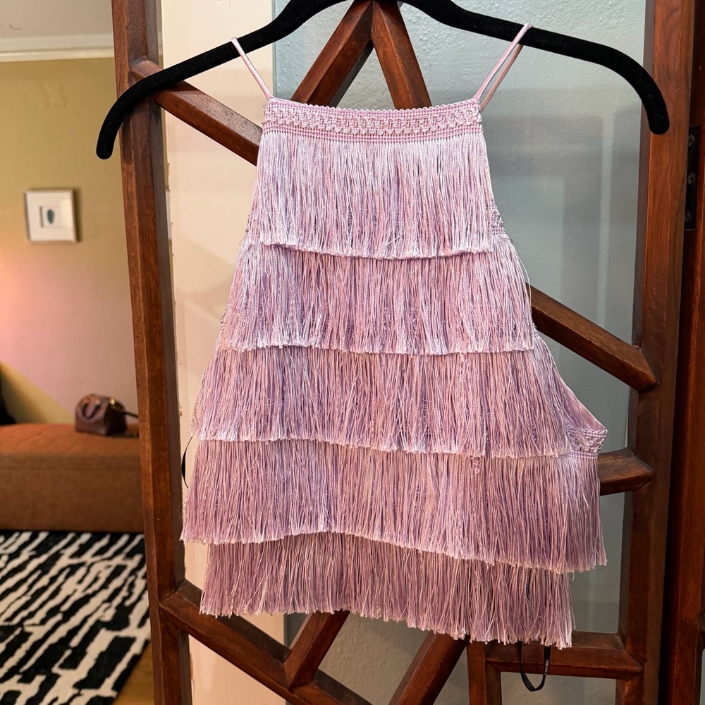 Forever 21 Lavender Fringe Top - Picture 1 of 5
